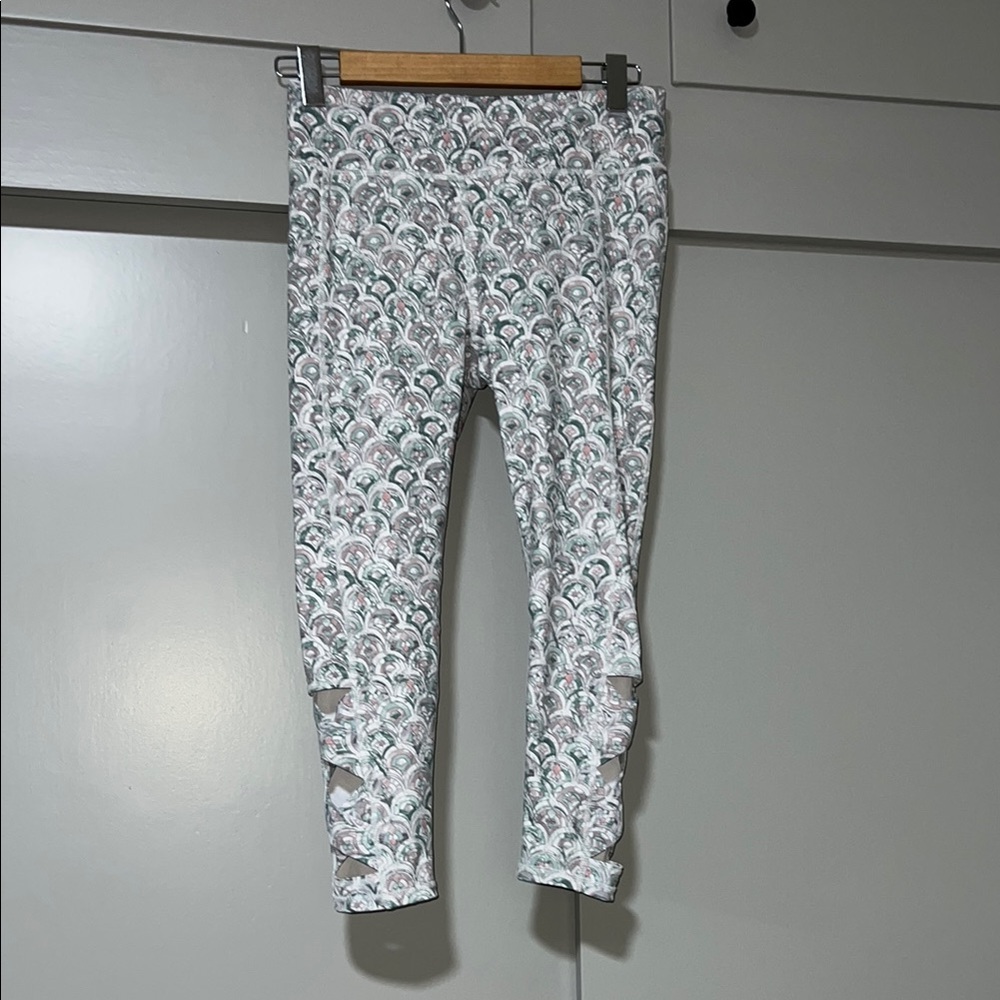 Patterned Leggings with Cut-Out Design